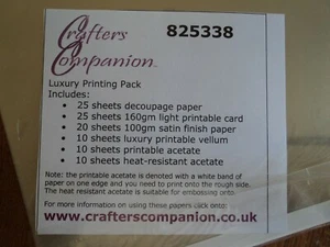 Crafters Companion Luxury Printing Pack (M13) M - Picture 1 of 2