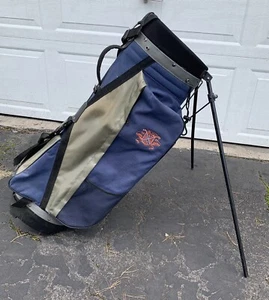 RJ Sports Golf Bag Blue 4 Way Divider w/ Zippered Pockets Blue/Gray Stand Cart - Picture 1 of 15