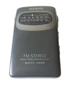 Aiwa Pocket Radio FM/AM Stereo Receiver CR-A21 Super Bass Working - Picture 1 of 5