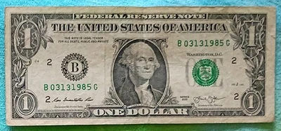 March 13, 1985 UNC $1 Fancy Birthday Note / Serial B03131985G - Image 1 of 2