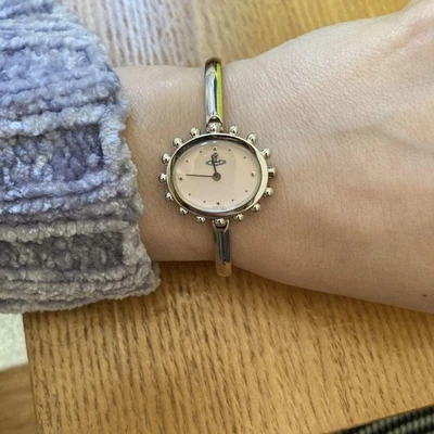 Vivienne Westwood Women's Quartz Oval Pink Dial Analog Bangle Style Bracelet - Image 1 of 4