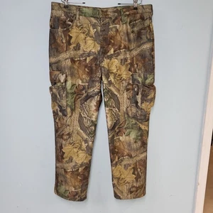 Cabela's Herren Jagd Cargo Hose Camouflage Gr. 38 Reg Taschen Reißverschluss & Knopfverschluss - Bild 1 von 11