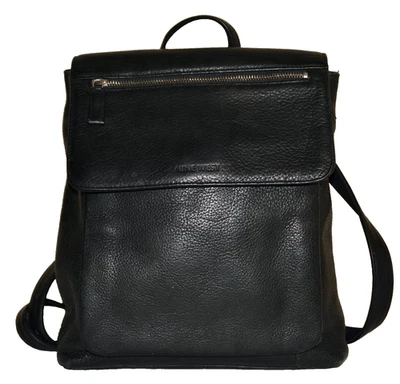 90's Vintage NINE WEST Black Leather Backpack 10x9 - Image 1 of 4