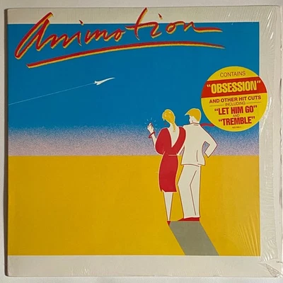 ANIMOTION-Self Titled 1984 US 12" Vinyl LP-Mercury-Obsession, NM/NM HYPE STICKER - Image 1 of 4