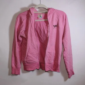 Roxy Hot Pink Surfer Zip Up Hoodie With Back Design Size XL(14-16) Girls - Picture 1 of 4