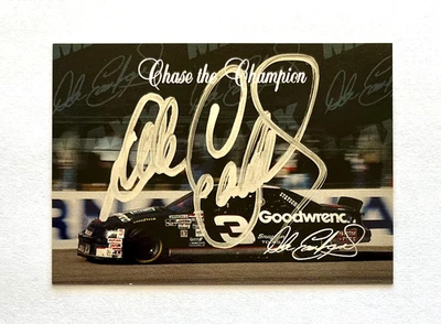Dale Earnhardt NASCAR 1995 Maxx Chase the Champion #4 of 10 Autographed Signed - Image 1 of 4