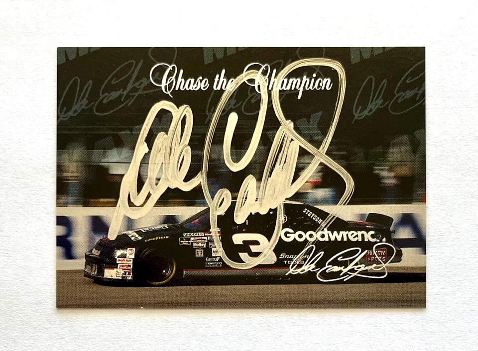 Dale Earnhardt NASCAR 1995 Maxx Chase the Champion #4 of 10 Autographed Signed - Image 1 of 4