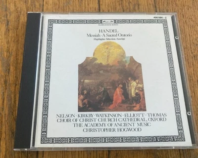 Handel: Messiah Highlights A Sacred Oratorio (CD) Nelson Kirkby Elliott Hogwood Foto 1 de 3