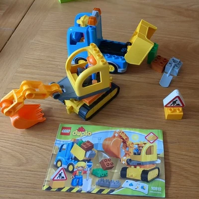 Lego Duplo Set 10812 Truck & Tracked Excavator & Instructions Complete No box - Image 1 of 2