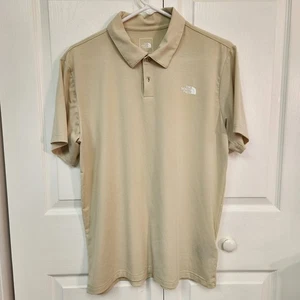 The North Face Herren Poloshirt Kurzarm Logo Activewear Medium hellbraun beige - Bild 1 von 8