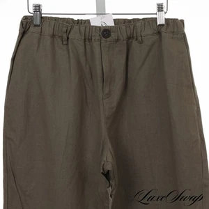 #1 MENSWEAR A Kind of Guise Germany Dry Green Linen Blend Elastic Waist Pants 46 - Picture 1 of 9