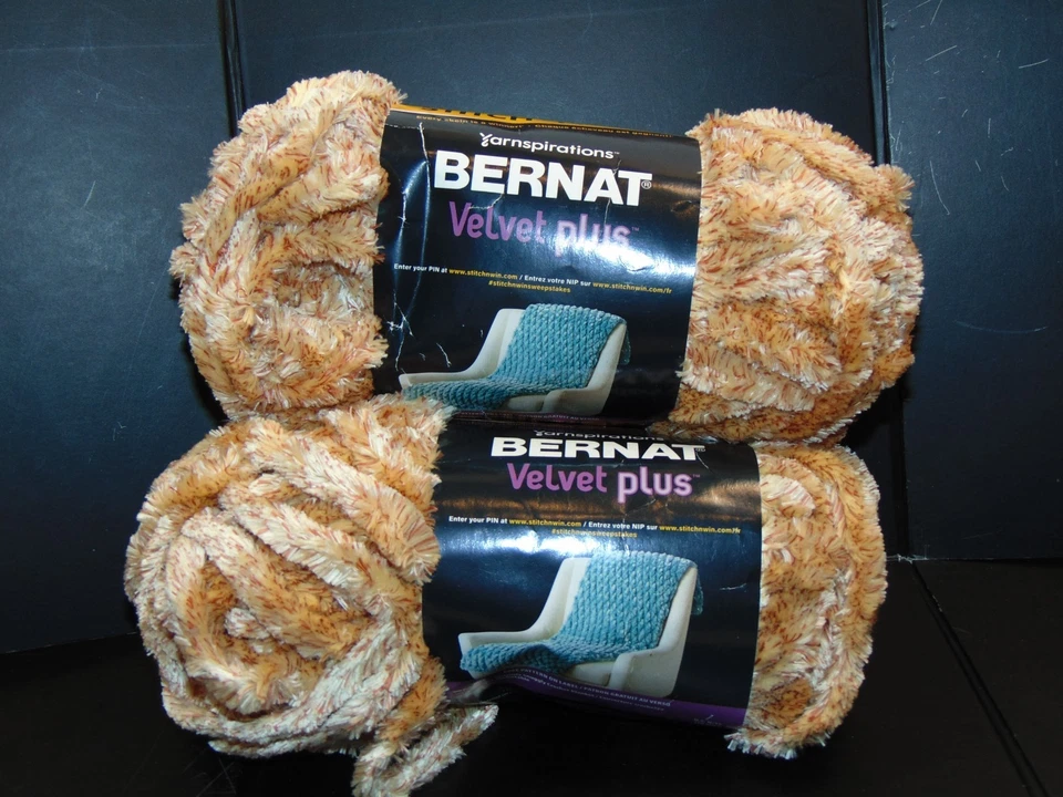 Bernat Velvet Plus Yarn  Burnt Orange 10.5 oz 78 yds New X2 - Image 1 of 3