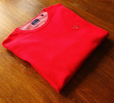 GANT taille 2XL Pulls à col rond en tricot pour hommes Rose - Photo 1/4