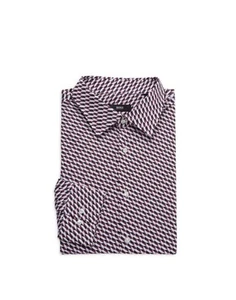 NEW Hugo Boss Jango Slim-Fit Geometric Dress Shirt Purple 15.5 39 - Picture 1 of 7