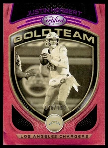 2021 ** CORNER DING ** Panini Certified Gold Team Mirror Pink Justin Herbert /199 - Bild 1 von 2