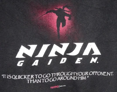 Camiseta masculina vintage Ninja Gaiden Tecmo Playstation X Box videogame GG rara - Imagem 1 de 4