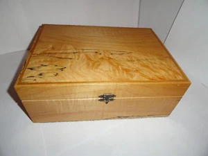 Custom Exotic Wood Humidor 50 count capacity 12" L x 8.75" W x 4.5" H - Picture 1 of 4