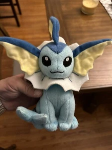 Vaporeon Pokemon Stuffed Plush Nintendo Tomy 2016 7" - Picture 1 of 7