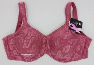 NWT WACOAL 85567 "Awareness" Full Figure Underwire Jacquard Bra, Rose Wine (633) - Picture 1 of 7