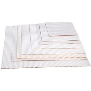Single Face Corrugated Cardboard Pizza Pad White 14" L x 14" W | 200/Case - Picture 1 of 1