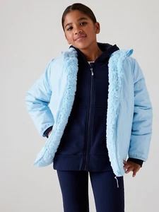 Athleta Girl Kids Jacket Reversible Cool Days Girls Size XL 14 Mist Blue   - Picture 1 of 2
