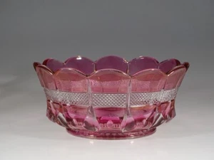 EAPG U.S. Glass Maiden's Blush Banded Portland or Virginia Master Berry c.1890 - Bild 1 von 4
