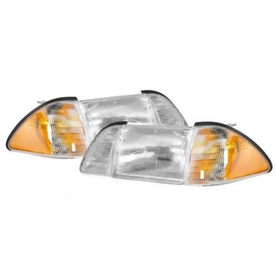 1987-93 FORD MUSTANG HEADLIGHT KIT 6PC ORIGINAL CLASSIC DESIGN OUTLAW FOX SALE! - Image 1 of 4