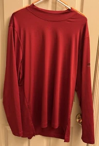 Monterey Club XL Burgundy Poly/Spandex Long Sleeve Pullover Shirt Crossroads GC - Picture 1 of 5