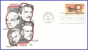 Primera cámara de TV PT EE. UU. #2058 U/A MARGEN FDC Farnsworth - Imagen 1 de 1