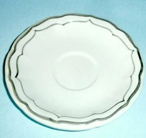 Gien Filets Taupe Espresso Saucer 5.25" French Earthenware New - Picture 1 of 2