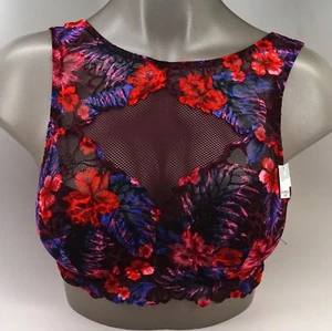 Victoria's Secret PINK Floral Lace High Neck Push Up Bralette - Picture 1 of 2