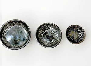 Vintage mexikanische gehämmerte Aluminium Satzschalen Lot - Bild 1 von 3