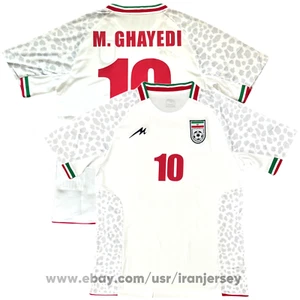 2022/25 IRAN Home Jersey # 10 Mehdi Ghayedi Asian Cup Fan Kit (SLIM FIT) WHITE - Picture 1 of 24