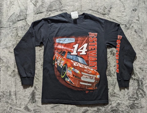 Winner's Circle Nascar Long Sleeve Shirt Tony Stewart Men's Size Medium Black Cover