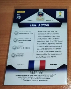 PRIZM WORLD CUP BRASIL - 2014 - ERIC ABIDAL - FRANCIA no76 - Numbered : 156/199 - Imagen 1 de 2