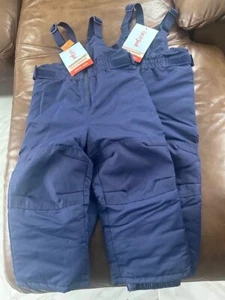 Two Cat & Jack Toddler Size 2T Navy Blue Snow Bibs Ski Pants for Boys & Girls - Picture 1 of 1