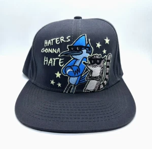 Regular Show Haters Gonna Hate Black Hat Cap Snapback Cartoon Network - Picture 1 of 14