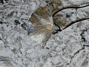 Michael Aram Ginkgo Silver Leaf Pendant Necklace - Picture 1 of 4