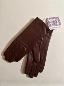 Grandoe Lederhandschuhe Damen dunkelbraun Leder isoliert gefüttert - Größe M - Bild 1 von 6