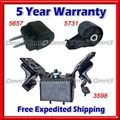 N960 Fits 2018-23 Lincoln Navigator 3.5L 4WD AUTO Motor & Transmission Mount 3pc - Image 1 of 4