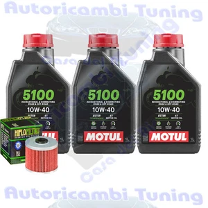 Kit Tagliando Olio Motul 5100 10W40 + Filtro Per Honda XL600 R PD03 1983>1987 - Foto 1 di 6