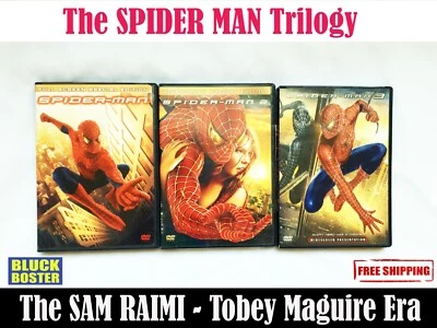 Spiderman Trilogy 2002-2007 Sam Raimi & Tobey Maguire 3 PK SET Free Shipping - Image 1 of 4