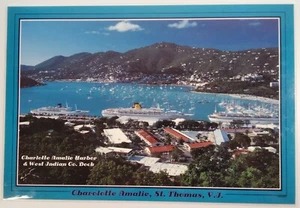 Mantel individual St. Thomas Islas Vírgenes de colección recuerdo de viaje laminado grande Charlotte - Imagen 1 de 8