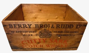 Berry's Bros & Rudd L. "Cutty Sark Scotch Whiskey" Wooden Crate Box 16.5" Long - Picture 1 of 9