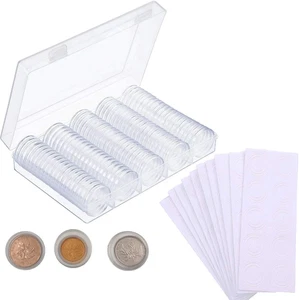Scatola Portamonete Contenitore per Monete Da Collezione Con 100 Singole Capsule - Foto 1 di 12