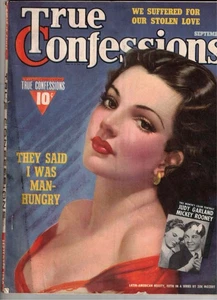 True Confessions 1939,40 odel and artist uncredited, VG Condition - Picture 1 of 2