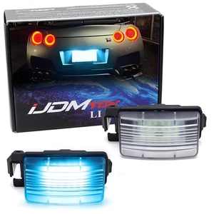Ice Blue Full LED License Plate Lights For Nissan 350Z 370Z GTR Infiniti G37 Q60 - Picture 1 of 9