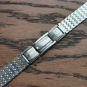 Zenette Vintage Watch Bracelet 18mm Ends Stainless Steel 1950s (CR113) - Picture 1 of 7