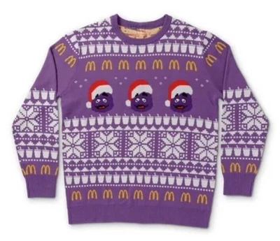 McDonald’s Ugly Grimace Christmas Sweater - Image 1 of 3