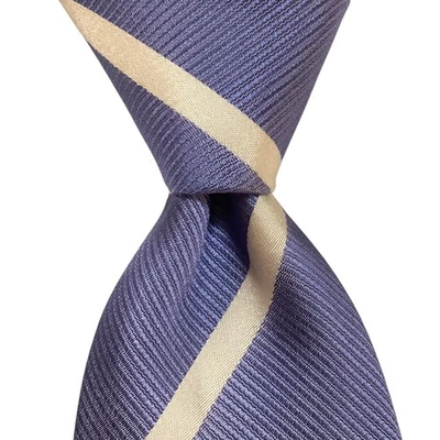 Corbata ETRO 100 % seda XL para hombre 62 1/8" diseñador ITALIA RAYAS azul/blanco usada en excelente estado Foto 1 de 3
